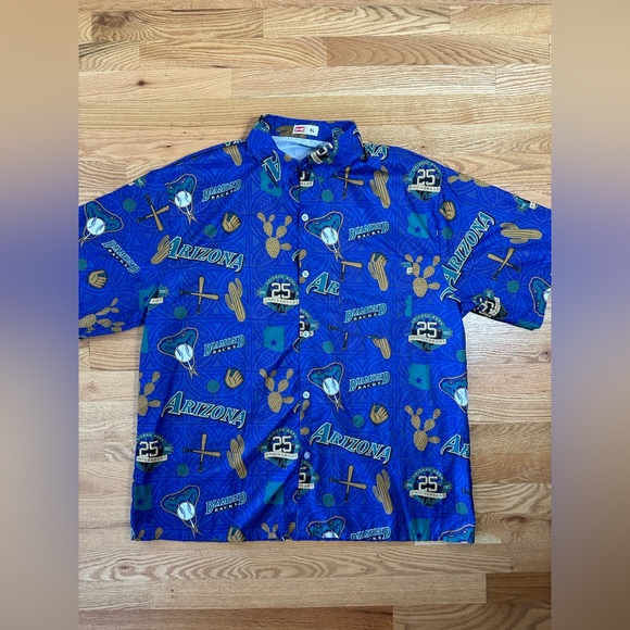 Source Unknown Other - Arizona Diamondbacks 25th Anniversary Hawaiian Button Down Shirt. AOP. size XL